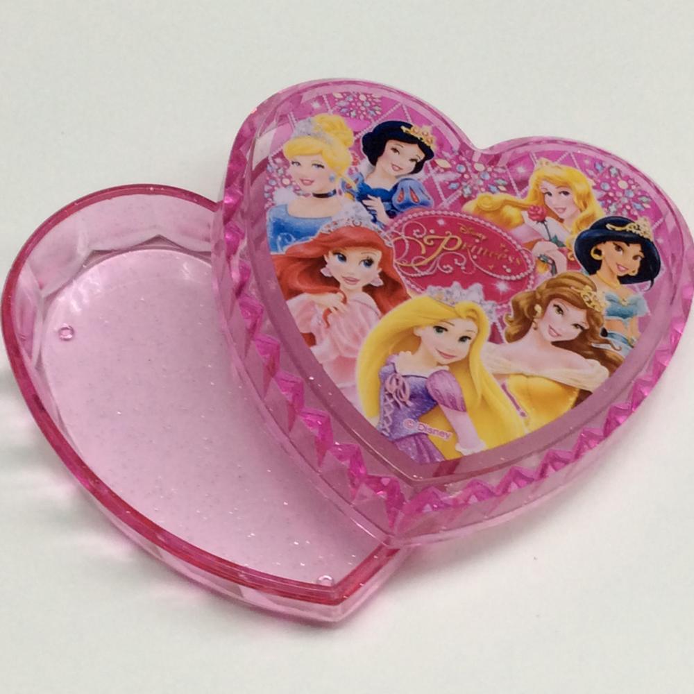 Plastic mini Disney heart shaped storage box