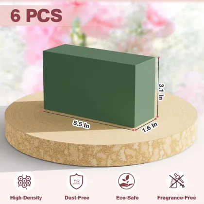 Florist green foam for flower arrangements