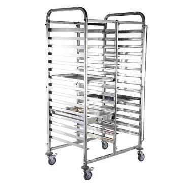 Customizable 30/32 Tier 304 Stainless Steel Trolleys for Easy Mobility and Food Grade Applications