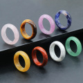 10pcs anneaux de bande de pierres précieuses colorées