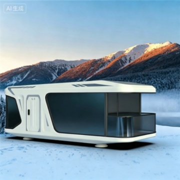 All-Weather Prefab Mobile Capsule House Easy Assembly Modern Tiny House for Office & Accommodation