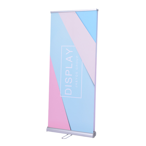 Outdoor aluminum double side roll up stand