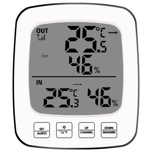 Hygromètre de thermomètre numérique sans fil d&#39;humidité de la température intérieure extérieure