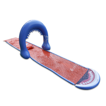 Shark inflatable water ski arch slide