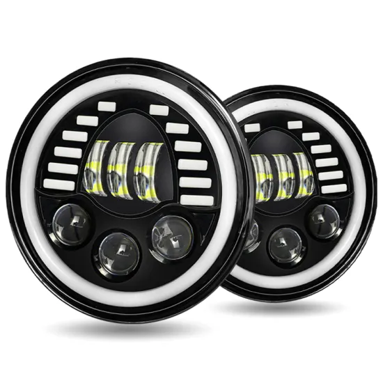 2024 7 Inch LED Angel Eyes Headlights for JL JK Grand Cherokee
