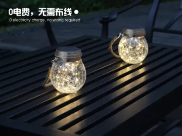 LED solar wishing bottle hanging lamp