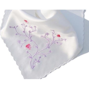 Hankerchief Embroidery Wedding Gift Pocket Square Flower