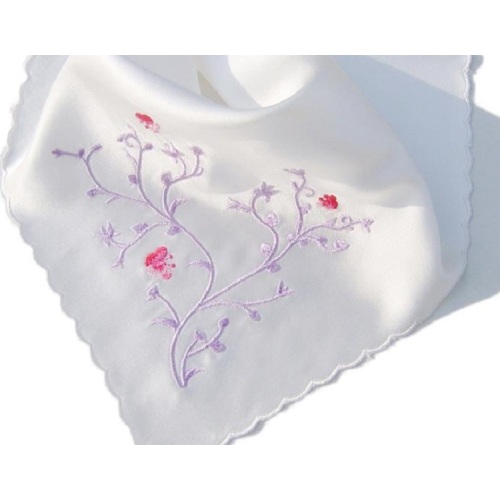 Hankerchief Embroidery Wedding Gift Pocket Square Flower