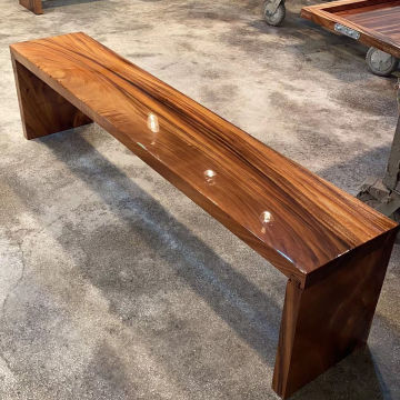 Prix ​​d'usine moderne meubles en bois cuisine Live Edge Outdoor Patio Park en bois Long Garden Banc pour manger