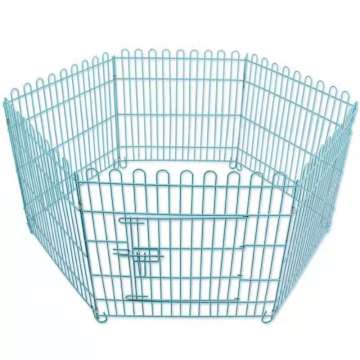 Metal Pet Exercise Pen - Indoor/Outdoor Dog Cage with Gate for Small Animals