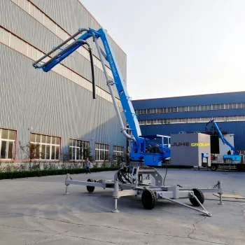 JIUHE 18m Wheel Type Concrete Placing Boom Spider Mobile Concrete Placing Boom