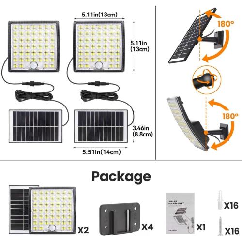 Luz de inundación de seguridad activada por movimiento de 80W