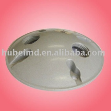 4" Round Aluminum Two Holes Conduit Outlet Box Cover Raintight