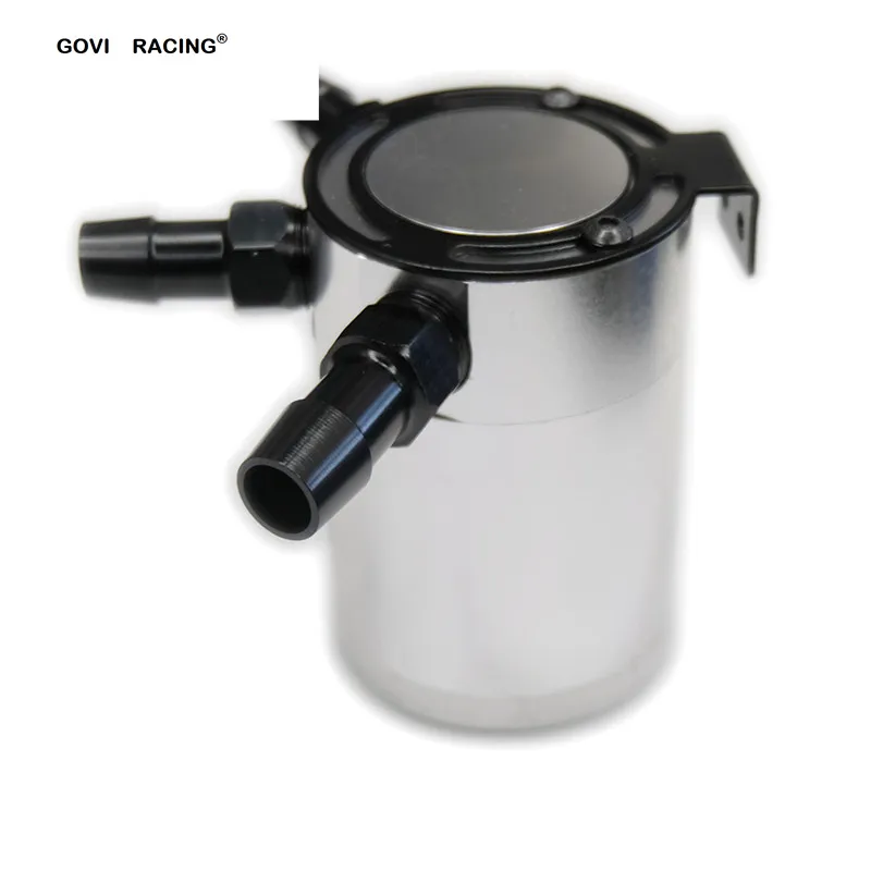 Casca di olio per auto in alluminio universale in alluminio Can separatore di serbatoi a 3 porte per cassette per olio di cattura 3 buche 3 fori