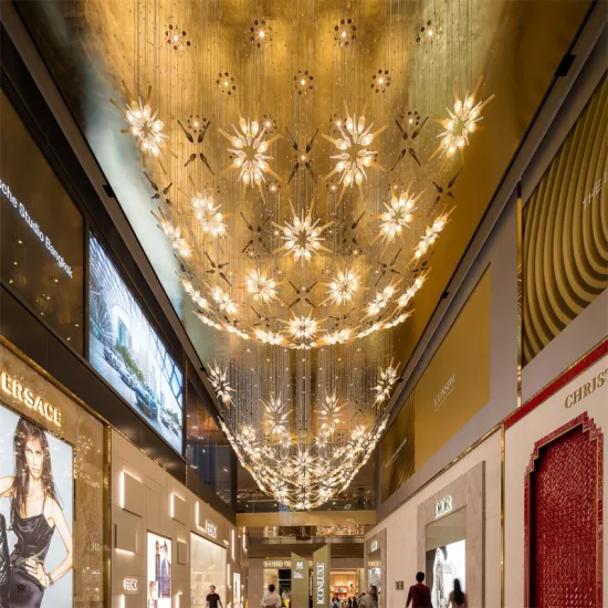 Oversized New Design Led Custom Shopping Mall Chandelier