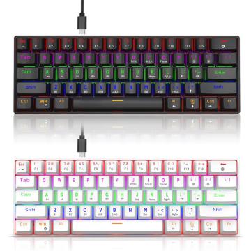 Teclado de jogo mecânico sem fio RGB 2.4g