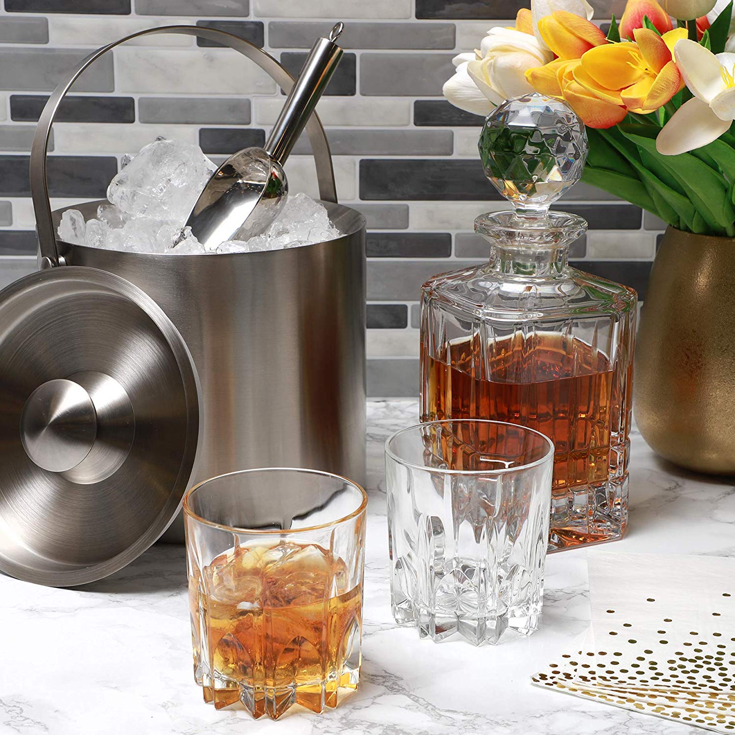 stainless steel ice bucket