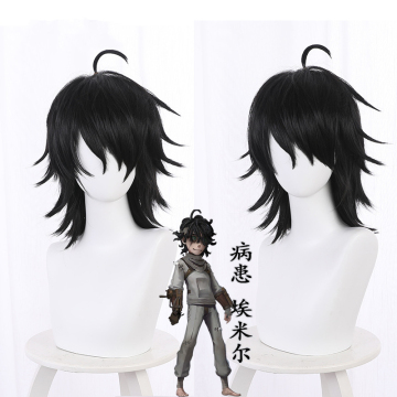 Ainizi 40cm Natura Wave Straight Black Cosplay Wig for Identity V