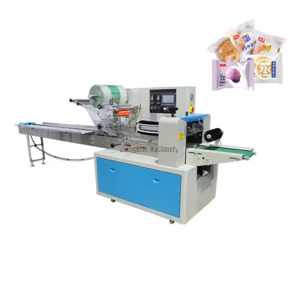 Small Biscuit Sliced Bread Wafer Flow Wrapping Packaging Machine