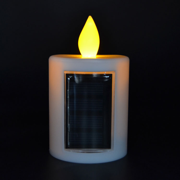 Solar Powered Window Pillar Candles For Garden