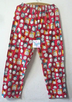 jersey fabric long pajamas with animated designs