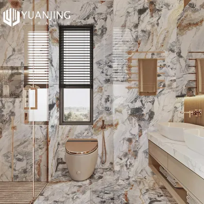 Large Saint Louis King Dark Grey Marble Effect Porcelain Ceramic Wall and Floor Tiles