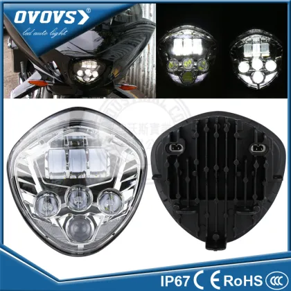OVOVS 2016 new Headlight chrome black Vic-tory Motorcycle LED Headlights Kit
