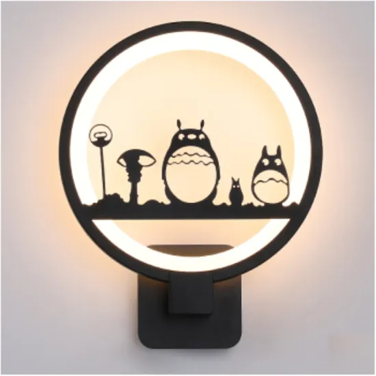 Modern Indoor Circular Wall Sconces for Bedroom - Loft Acrylic Hotel Lamp Decorative Lighting
