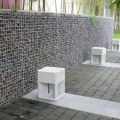 Sistema durável de parede de gabion boc para proteção do rio