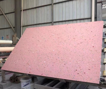 Large Red Grain Terrazzo Plate - Artificial Stone Terrazzo