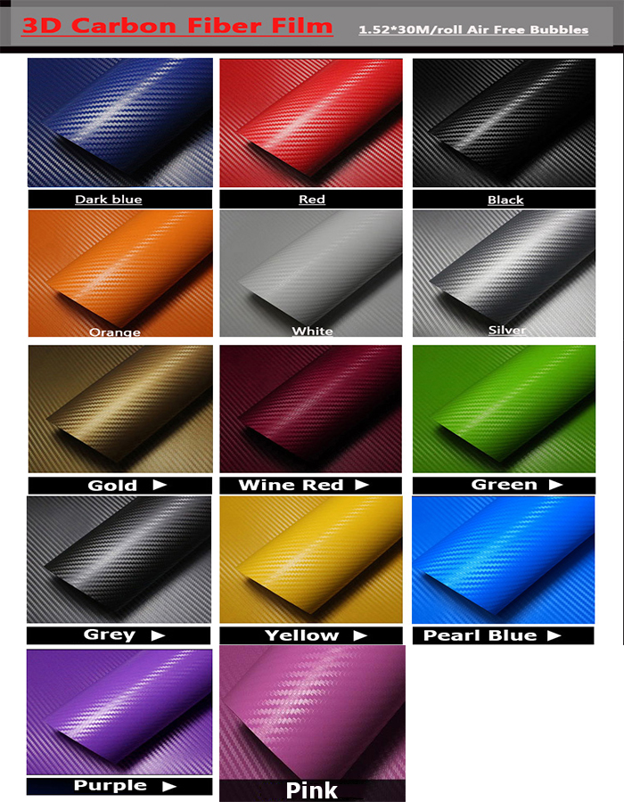 3d Carbon Fiber Film Color