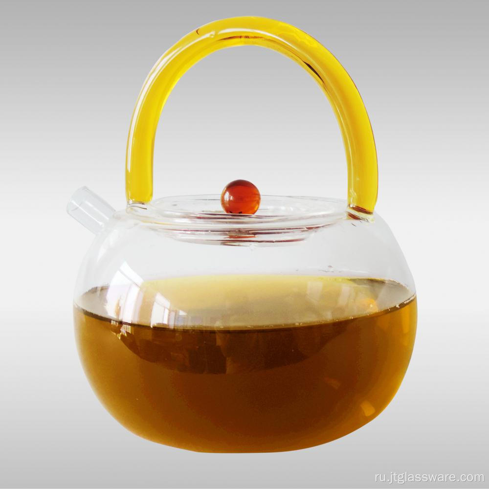 Новый продукт 800 мл стеклянный чайник с заварочным узлом