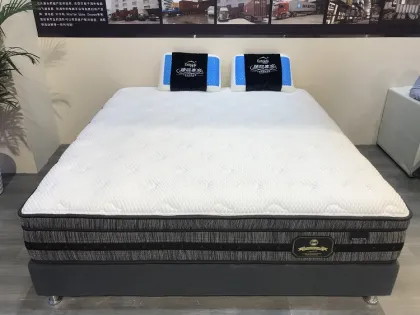 5 Star Cool Ice Fabric Euro Top Natural Latex Roll in Box Bed Mattress