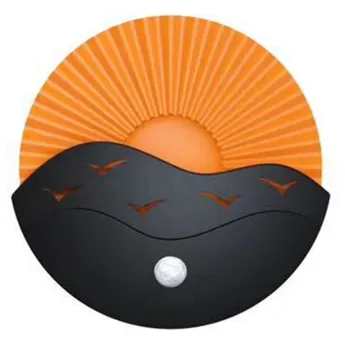 Recharging RGB Motion Sensor Night Lights Led Magnetic Induction Wall Lamp Indoor Dry Battery Powered