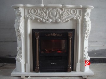 Stone fireplace mantels