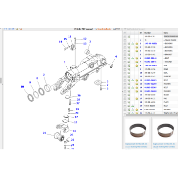 D375A-5 Suspension Assembly 195-30-01761