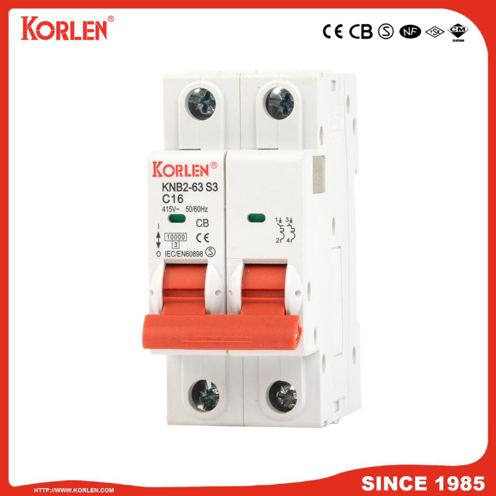 Miniature Circuit Breaker 3KA 32A SEMKO KNB2-63 2P