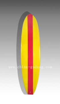red stripe design EPS fiberglass fun surfboard