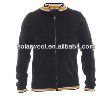 Wool cardigan sweater For Men with Zipper