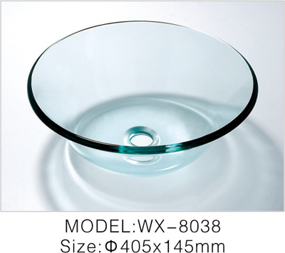 Glass sink/glass bowl/glass basin