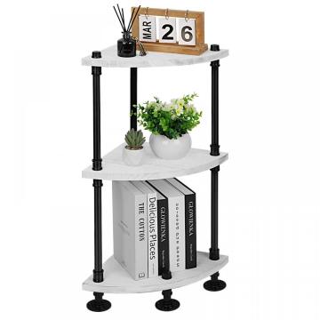 Wood Plants Display Stand with Pipe Frame