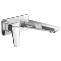 Wall-mounted single lever basin mixer for concealed installation