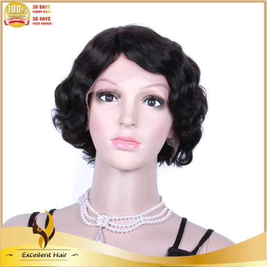 New Design grade 7a virgin indian remy human hair short bob lace front wig