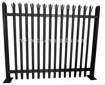 Galvanized then powder coated Palisade Fencing
