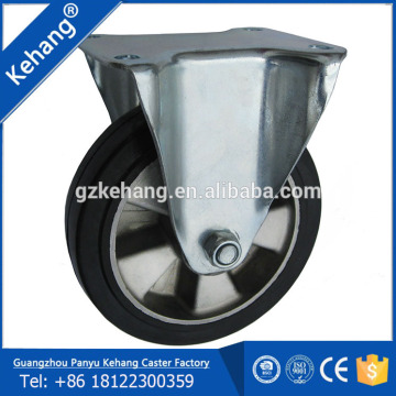 rigid industrial caster,6" Aluminum Rubber caster wheel,160mm aluminum wheel casters