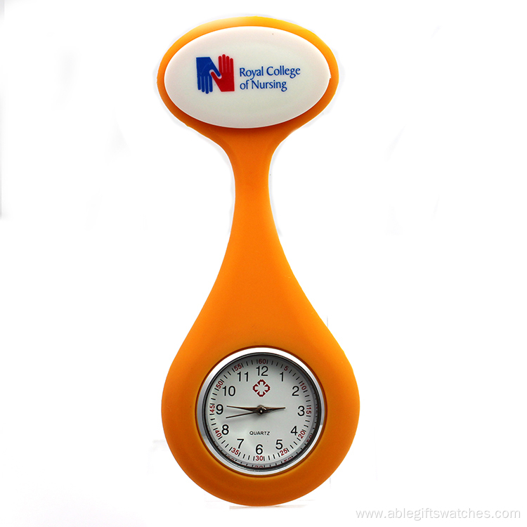 Multicolor Useful Nurse Silicone Brooch Pocket Watch