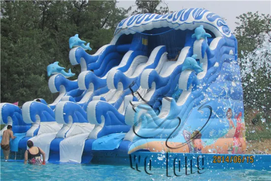 Crazy fun summer giant inflatable mobile water park for sale
