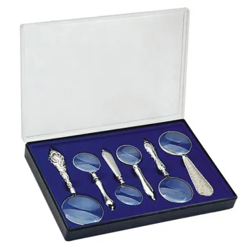 6 Sets Metal Gift Magnifier Pocket Magnifying Glass