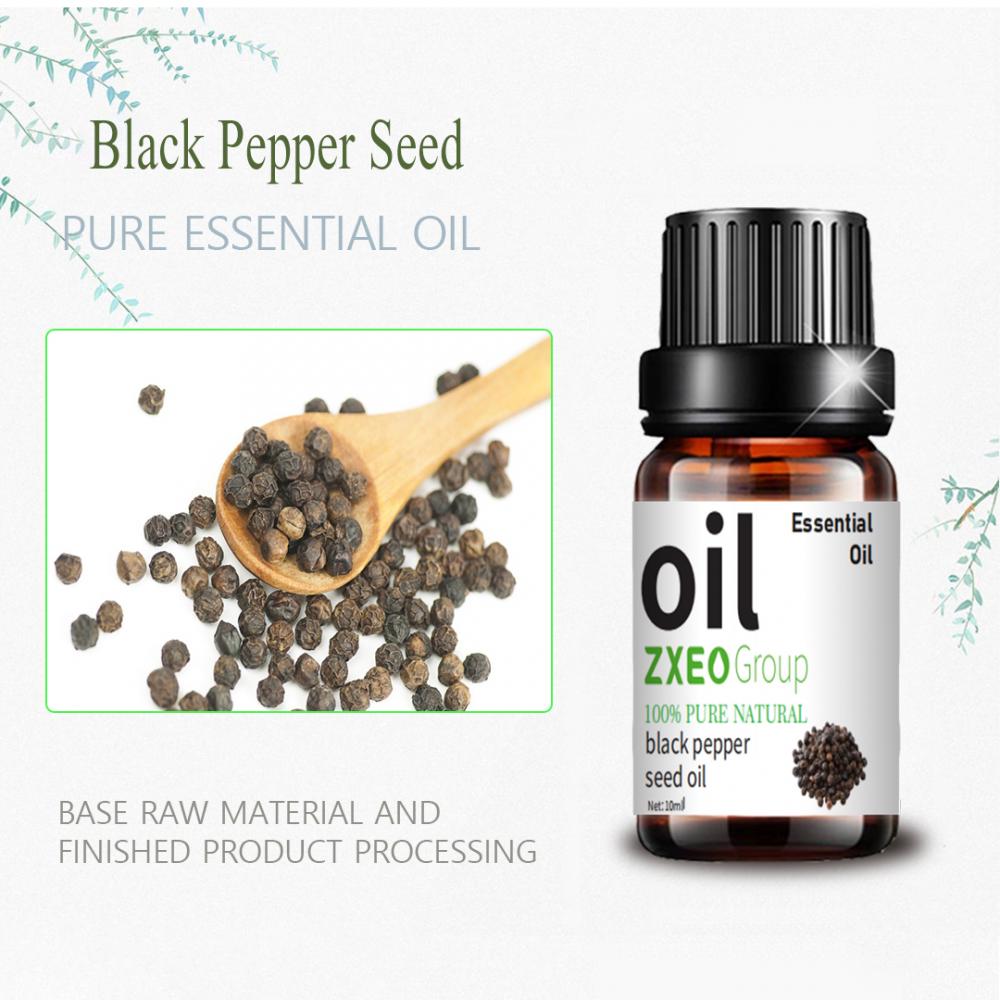 Huile d&#39;extrait de plante pour l&#39;huile de poivre noir de soins de la peau de massage