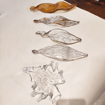 Fancy Contemporary Art Glass Leaves Chandelier for Dining Room or Hotel Lobby